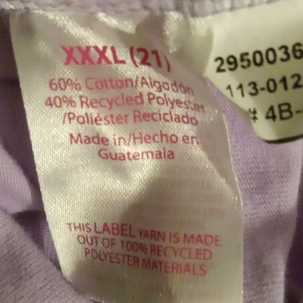 No Boundaries Light Purple Women's Short Sleeve Top - Picture 5 of 5